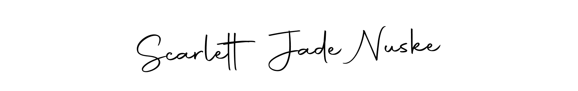 The best way (Autography-DOLnW) to make a short signature is to pick only two or three words in your name. The name Scarlett Jade Nuske include a total of six letters. For converting this name. Scarlett Jade Nuske signature style 10 images and pictures png