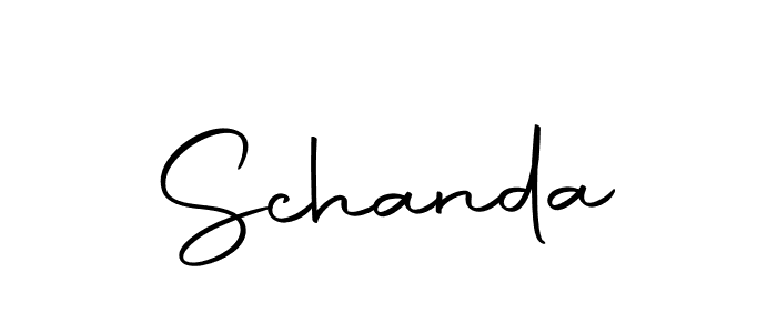 Design your own signature with our free online signature maker. With this signature software, you can create a handwritten (Autography-DOLnW) signature for name Schanda. Schanda signature style 10 images and pictures png