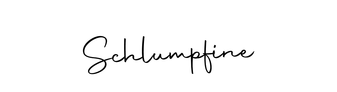 Design your own signature with our free online signature maker. With this signature software, you can create a handwritten (Autography-DOLnW) signature for name Schlumpfine. Schlumpfine signature style 10 images and pictures png