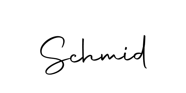 Design your own signature with our free online signature maker. With this signature software, you can create a handwritten (Autography-DOLnW) signature for name Schmid. Schmid signature style 10 images and pictures png
