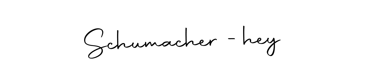 Similarly Autography-DOLnW is the best handwritten signature design. Signature creator online .You can use it as an online autograph creator for name Schumacher -hey. Schumacher -hey signature style 10 images and pictures png