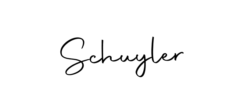 Design your own signature with our free online signature maker. With this signature software, you can create a handwritten (Autography-DOLnW) signature for name Schuyler. Schuyler signature style 10 images and pictures png