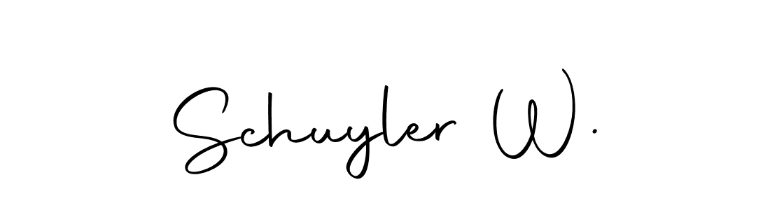 Use a signature maker to create a handwritten signature online. With this signature software, you can design (Autography-DOLnW) your own signature for name Schuyler W.. Schuyler W. signature style 10 images and pictures png