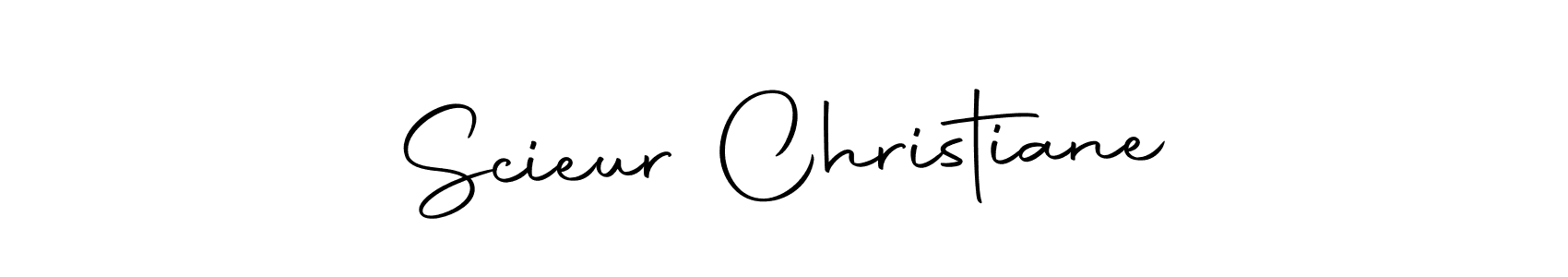 Design your own signature with our free online signature maker. With this signature software, you can create a handwritten (Autography-DOLnW) signature for name Scieur Christiane. Scieur Christiane signature style 10 images and pictures png