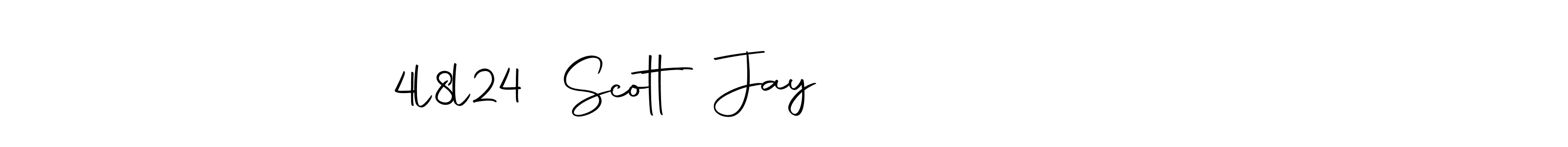 Create a beautiful signature design for name Scott Jay                 4l8l24. With this signature (Autography-DOLnW) fonts, you can make a handwritten signature for free. Scott Jay                 4l8l24 signature style 10 images and pictures png