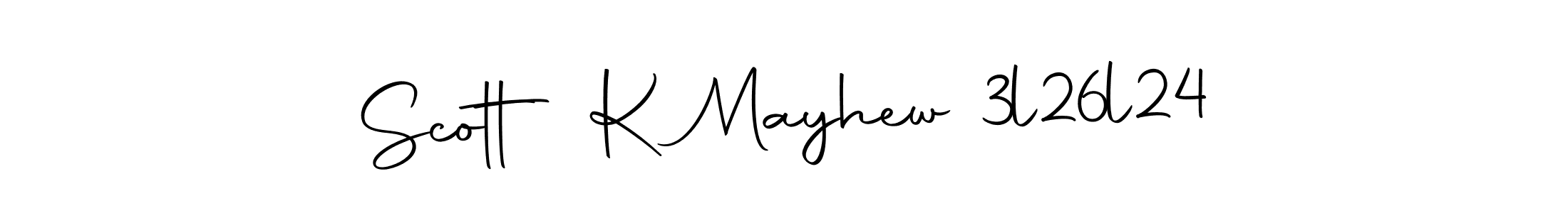 Make a beautiful signature design for name Scott K Mayhew 3l26l24. With this signature (Autography-DOLnW) style, you can create a handwritten signature for free. Scott K Mayhew 3l26l24 signature style 10 images and pictures png