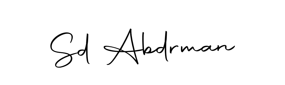 Create a beautiful signature design for name Sd Abdrman. With this signature (Autography-DOLnW) fonts, you can make a handwritten signature for free. Sd Abdrman signature style 10 images and pictures png