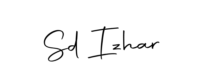 Design your own signature with our free online signature maker. With this signature software, you can create a handwritten (Autography-DOLnW) signature for name Sd Izhar. Sd Izhar signature style 10 images and pictures png