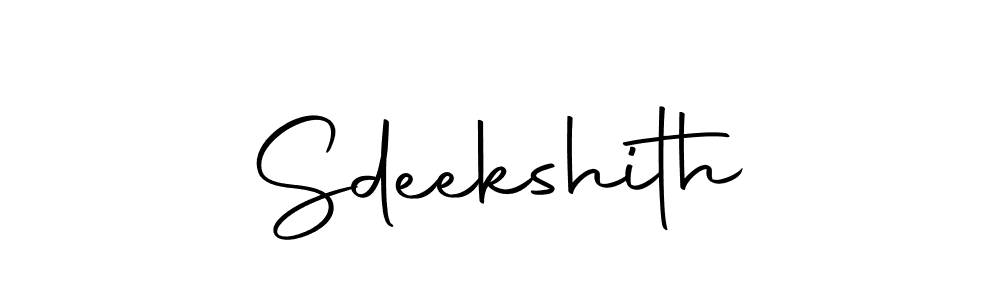 How to make Sdeekshith name signature. Use Autography-DOLnW style for creating short signs online. This is the latest handwritten sign. Sdeekshith signature style 10 images and pictures png