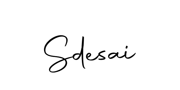 Create a beautiful signature design for name Sdesai. With this signature (Autography-DOLnW) fonts, you can make a handwritten signature for free. Sdesai signature style 10 images and pictures png