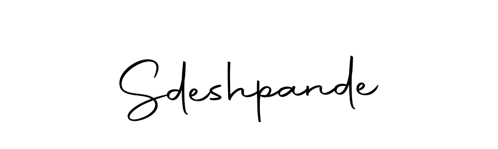 Use a signature maker to create a handwritten signature online. With this signature software, you can design (Autography-DOLnW) your own signature for name Sdeshpande. Sdeshpande signature style 10 images and pictures png