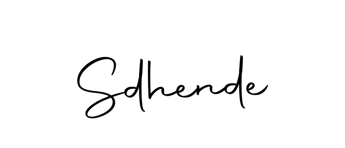 Make a beautiful signature design for name Sdhende. With this signature (Autography-DOLnW) style, you can create a handwritten signature for free. Sdhende signature style 10 images and pictures png