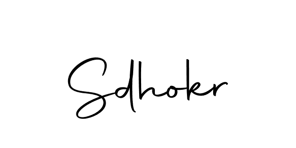 How to make Sdhokr name signature. Use Autography-DOLnW style for creating short signs online. This is the latest handwritten sign. Sdhokr signature style 10 images and pictures png