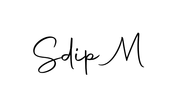 Make a beautiful signature design for name Sdip M. With this signature (Autography-DOLnW) style, you can create a handwritten signature for free. Sdip M signature style 10 images and pictures png