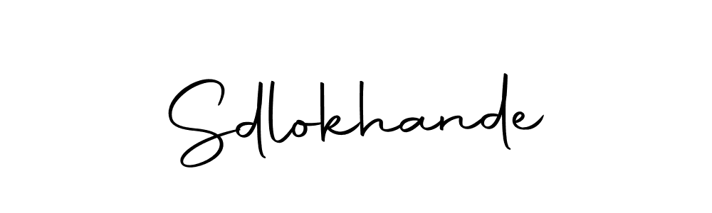 Use a signature maker to create a handwritten signature online. With this signature software, you can design (Autography-DOLnW) your own signature for name Sdlokhande. Sdlokhande signature style 10 images and pictures png