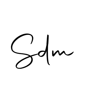 Create a beautiful signature design for name Sdm. With this signature (Autography-DOLnW) fonts, you can make a handwritten signature for free. Sdm signature style 10 images and pictures png