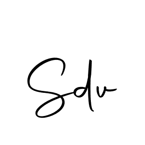 Design your own signature with our free online signature maker. With this signature software, you can create a handwritten (Autography-DOLnW) signature for name Sdv. Sdv signature style 10 images and pictures png
