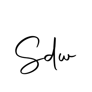 Make a beautiful signature design for name Sdw. With this signature (Autography-DOLnW) style, you can create a handwritten signature for free. Sdw signature style 10 images and pictures png