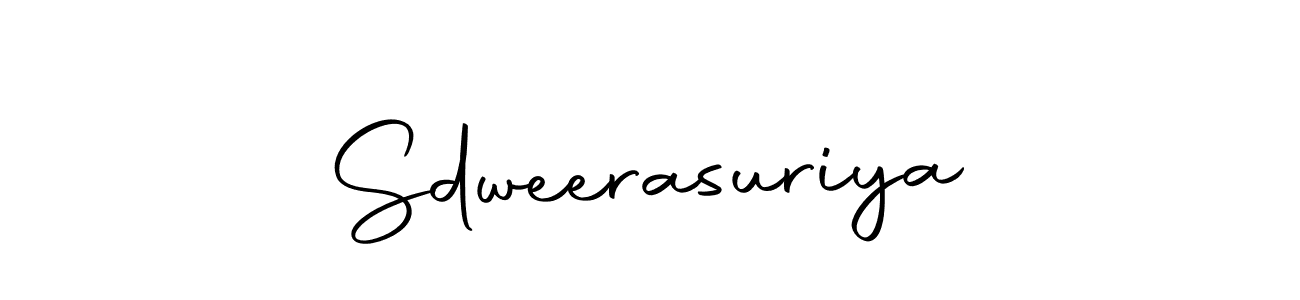 How to make Sdweerasuriya name signature. Use Autography-DOLnW style for creating short signs online. This is the latest handwritten sign. Sdweerasuriya signature style 10 images and pictures png