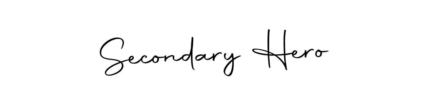 Make a beautiful signature design for name Secondary Hero. Use this online signature maker to create a handwritten signature for free. Secondary Hero signature style 10 images and pictures png