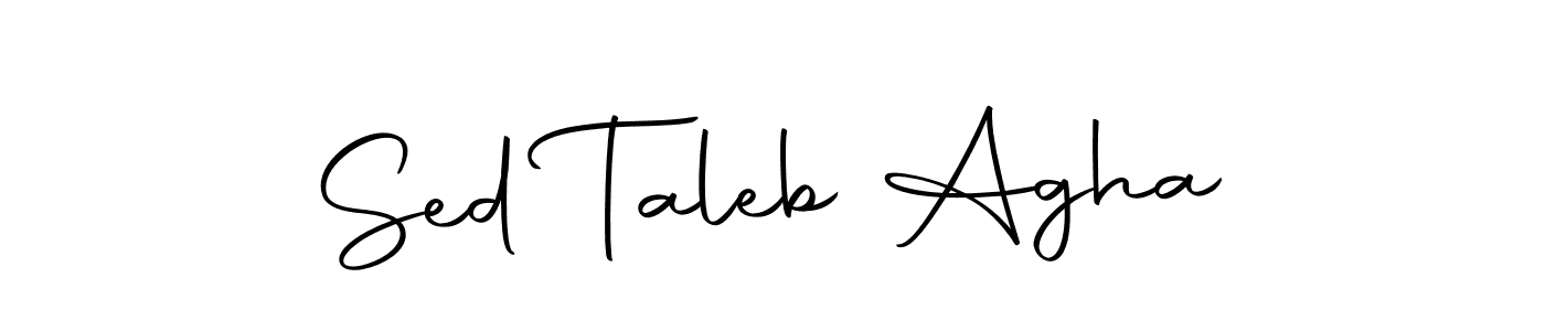 Similarly Autography-DOLnW is the best handwritten signature design. Signature creator online .You can use it as an online autograph creator for name Sed Taleb Agha. Sed Taleb Agha signature style 10 images and pictures png