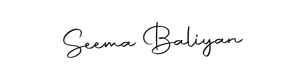 Use a signature maker to create a handwritten signature online. With this signature software, you can design (Autography-DOLnW) your own signature for name Seema Baliyan. Seema Baliyan signature style 10 images and pictures png