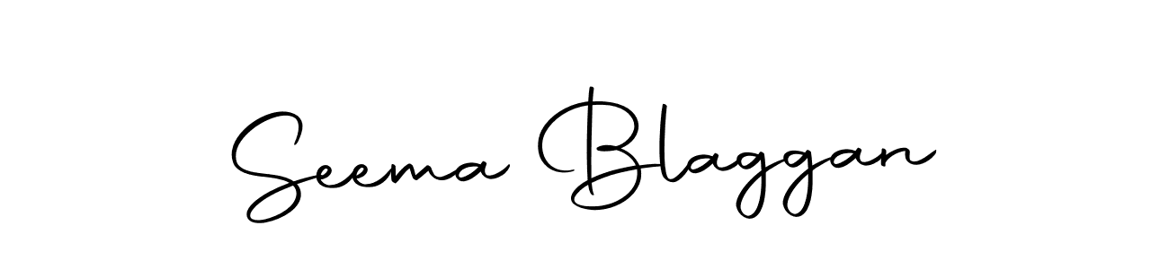 Make a beautiful signature design for name Seema Blaggan. With this signature (Autography-DOLnW) style, you can create a handwritten signature for free. Seema Blaggan signature style 10 images and pictures png