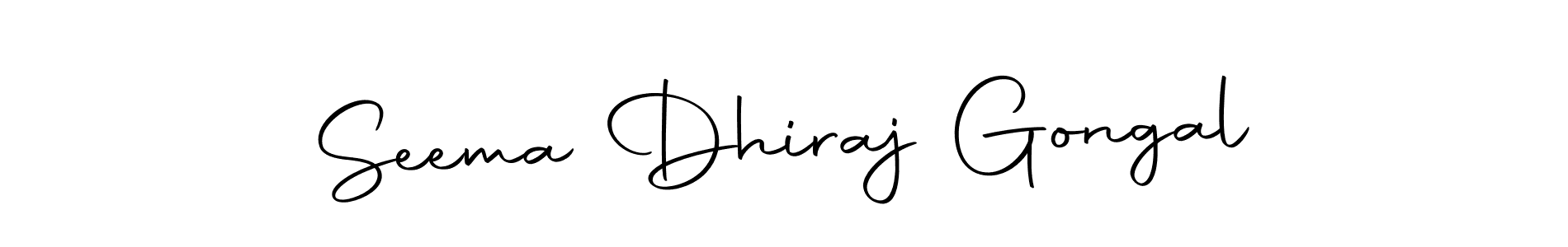 It looks lik you need a new signature style for name Seema Dhiraj Gongal. Design unique handwritten (Autography-DOLnW) signature with our free signature maker in just a few clicks. Seema Dhiraj Gongal signature style 10 images and pictures png