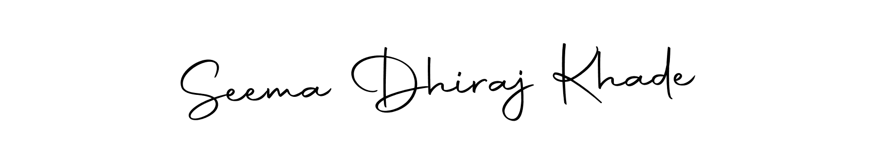 It looks lik you need a new signature style for name Seema Dhiraj Khade. Design unique handwritten (Autography-DOLnW) signature with our free signature maker in just a few clicks. Seema Dhiraj Khade signature style 10 images and pictures png