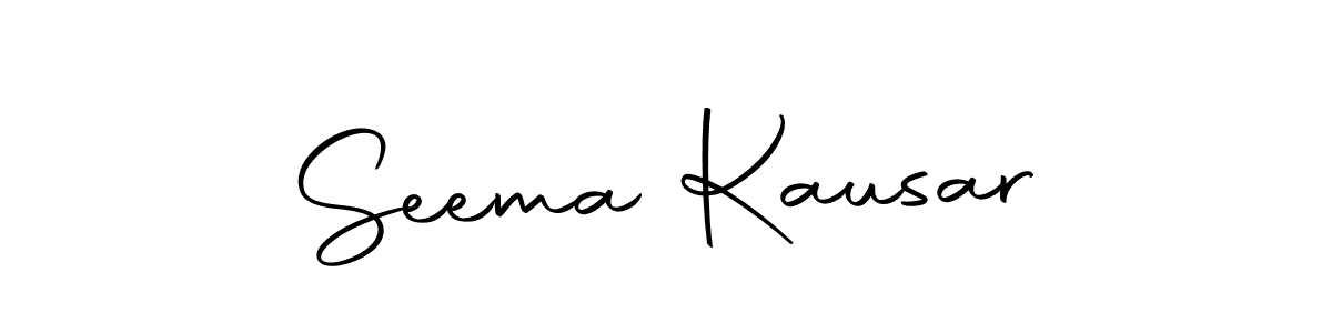 Design your own signature with our free online signature maker. With this signature software, you can create a handwritten (Autography-DOLnW) signature for name Seema Kausar. Seema Kausar signature style 10 images and pictures png