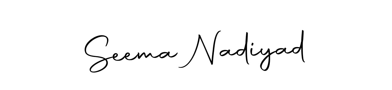 The best way (Autography-DOLnW) to make a short signature is to pick only two or three words in your name. The name Seema Nadiyad include a total of six letters. For converting this name. Seema Nadiyad signature style 10 images and pictures png
