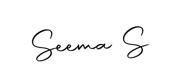 Use a signature maker to create a handwritten signature online. With this signature software, you can design (Autography-DOLnW) your own signature for name Seema S. Seema S signature style 10 images and pictures png