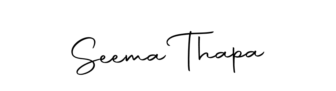 Make a beautiful signature design for name Seema Thapa. Use this online signature maker to create a handwritten signature for free. Seema Thapa signature style 10 images and pictures png