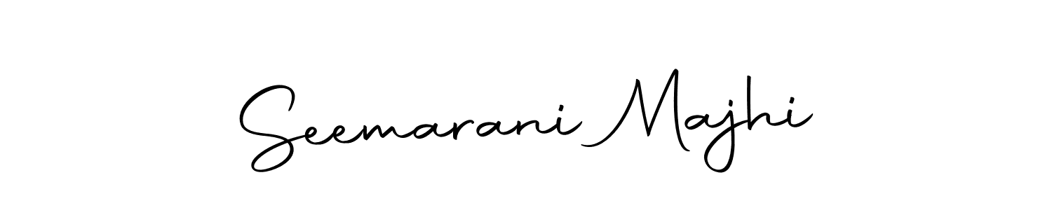 The best way (Autography-DOLnW) to make a short signature is to pick only two or three words in your name. The name Seemarani Majhi include a total of six letters. For converting this name. Seemarani Majhi signature style 10 images and pictures png