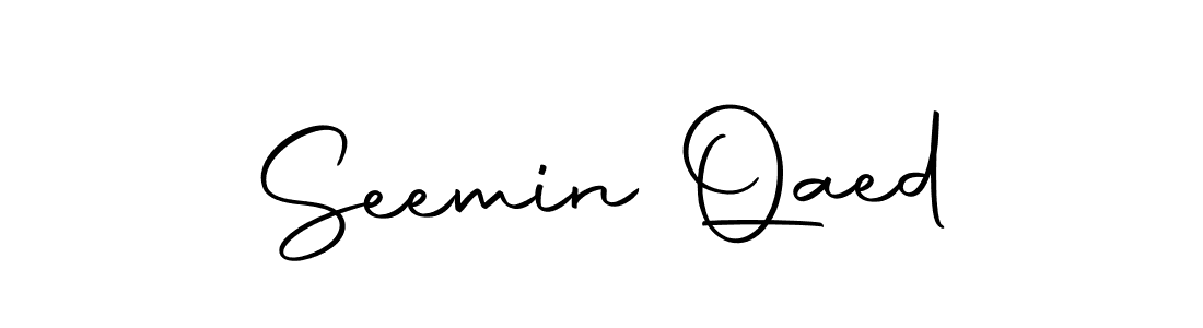 The best way (Autography-DOLnW) to make a short signature is to pick only two or three words in your name. The name Seemin Qaed include a total of six letters. For converting this name. Seemin Qaed signature style 10 images and pictures png