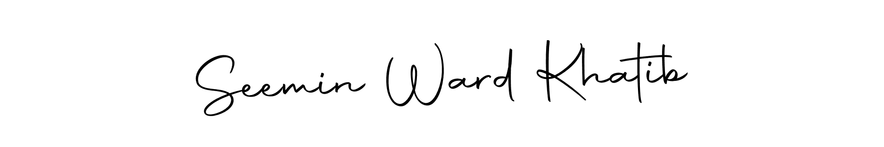 You should practise on your own different ways (Autography-DOLnW) to write your name (Seemin Ward Khatib) in signature. don't let someone else do it for you. Seemin Ward Khatib signature style 10 images and pictures png
