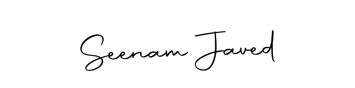 Create a beautiful signature design for name Seenam Javed. With this signature (Autography-DOLnW) fonts, you can make a handwritten signature for free. Seenam Javed signature style 10 images and pictures png