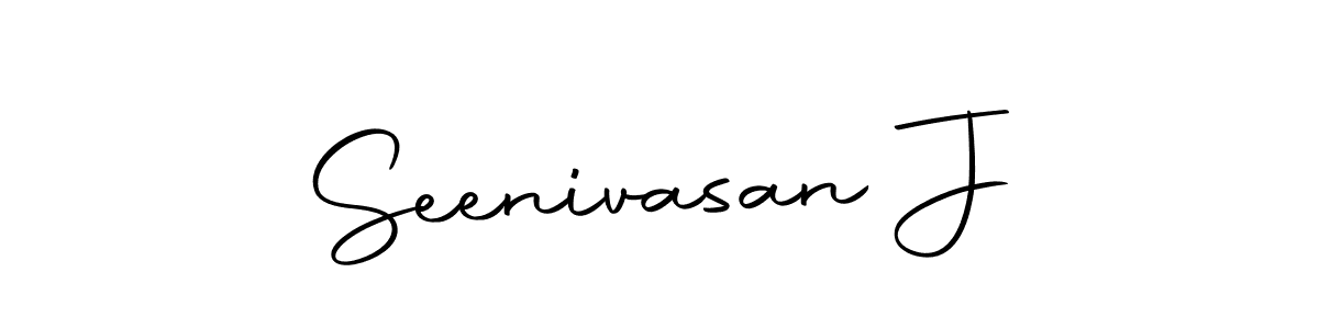 Use a signature maker to create a handwritten signature online. With this signature software, you can design (Autography-DOLnW) your own signature for name Seenivasan J. Seenivasan J signature style 10 images and pictures png