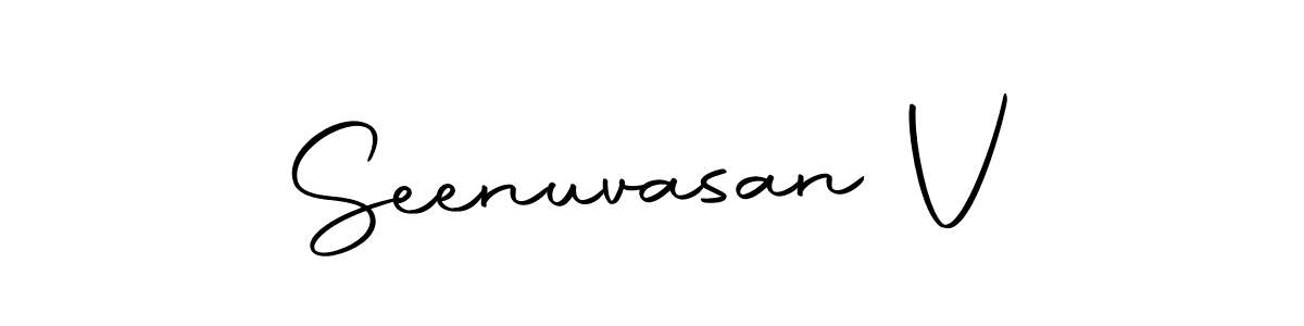 Make a beautiful signature design for name Seenuvasan V. With this signature (Autography-DOLnW) style, you can create a handwritten signature for free. Seenuvasan V signature style 10 images and pictures png