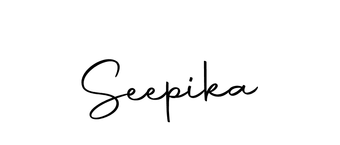 Use a signature maker to create a handwritten signature online. With this signature software, you can design (Autography-DOLnW) your own signature for name Seepika. Seepika signature style 10 images and pictures png