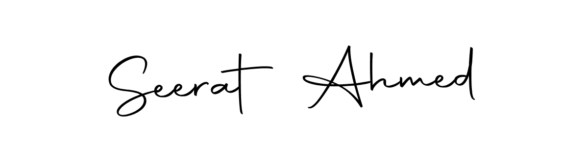The best way (Autography-DOLnW) to make a short signature is to pick only two or three words in your name. The name Seerat Ahmed include a total of six letters. For converting this name. Seerat Ahmed signature style 10 images and pictures png