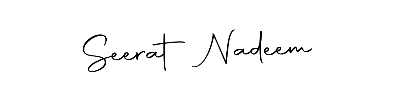 Create a beautiful signature design for name Seerat Nadeem. With this signature (Autography-DOLnW) fonts, you can make a handwritten signature for free. Seerat Nadeem signature style 10 images and pictures png