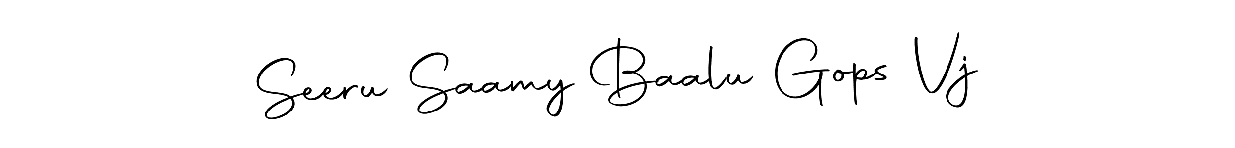 You can use this online signature creator to create a handwritten signature for the name Seeru Saamy Baalu Gops Vj. This is the best online autograph maker. Seeru Saamy Baalu Gops Vj signature style 10 images and pictures png