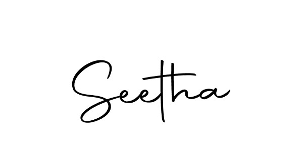 Design your own signature with our free online signature maker. With this signature software, you can create a handwritten (Autography-DOLnW) signature for name Seetha. Seetha signature style 10 images and pictures png