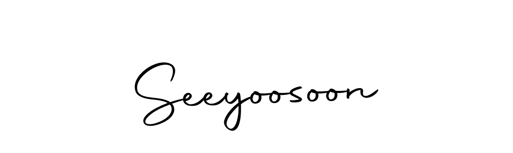 How to make Seeyoosoon name signature. Use Autography-DOLnW style for creating short signs online. This is the latest handwritten sign. Seeyoosoon signature style 10 images and pictures png