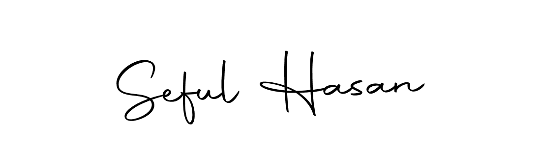 Design your own signature with our free online signature maker. With this signature software, you can create a handwritten (Autography-DOLnW) signature for name Seful Hasan. Seful Hasan signature style 10 images and pictures png