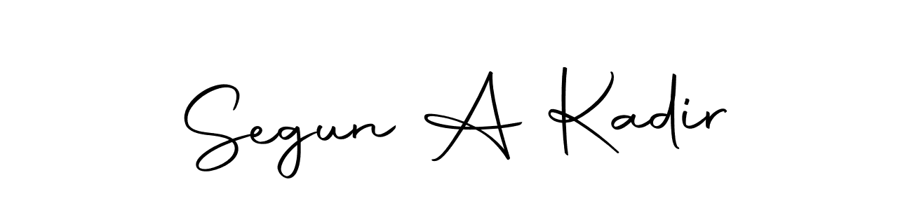 How to make Segun A Kadir name signature. Use Autography-DOLnW style for creating short signs online. This is the latest handwritten sign. Segun A Kadir signature style 10 images and pictures png