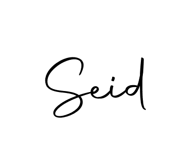 Create a beautiful signature design for name Seid. With this signature (Autography-DOLnW) fonts, you can make a handwritten signature for free. Seid signature style 10 images and pictures png