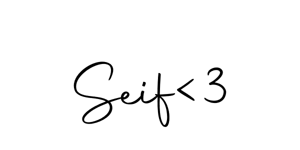 Use a signature maker to create a handwritten signature online. With this signature software, you can design (Autography-DOLnW) your own signature for name Seif<3. Seif<3 signature style 10 images and pictures png
