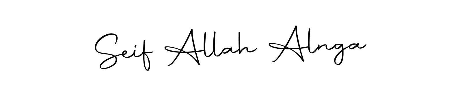 How to make Seif Allah Alnga name signature. Use Autography-DOLnW style for creating short signs online. This is the latest handwritten sign. Seif Allah Alnga signature style 10 images and pictures png